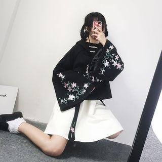 Tasseled Deer Embroidered Hoodie / A-line Skirt