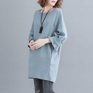 Flared-sleeve T-shirt