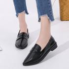 Patent Pointed-toe Penny Loafers