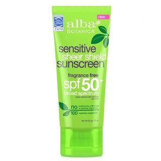 Alba Botanica - Sensitive Sheer Shield Fragrance Free Spf50 3 Oz 3oz / 85g