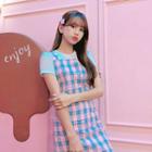 Set: Plaid Camisole Top + Mini Skirt