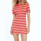 Geometric Knit Mini Dress