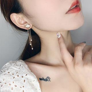 Glaze Cloud Faux Pearl Fringed Earring