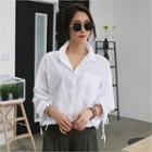 Long-sleeve Tie-cuff Shirt
