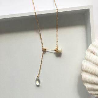 Alloy Flower Pendant Necklace 1 Pc - Necklace - One Size