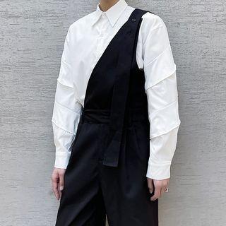 One-shoulder Straight Leg Jumper Pants