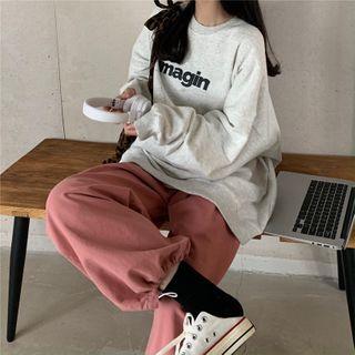 Lettering Sweatshirt / Jogger Pants