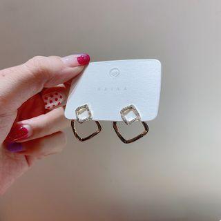 Square Through & Through Earring 1 Pair - Gold - One Size