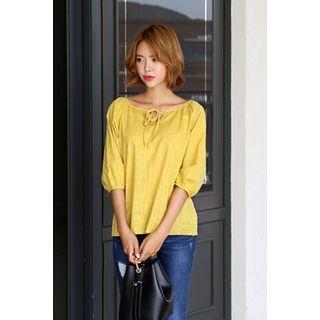 Tie-front Top