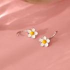 Flower Sterling Silver Swing Earring 1 Pair - Earring - White - One Size