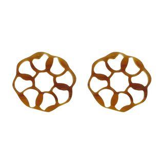 Acrylic Cutout Lotus Root Earring