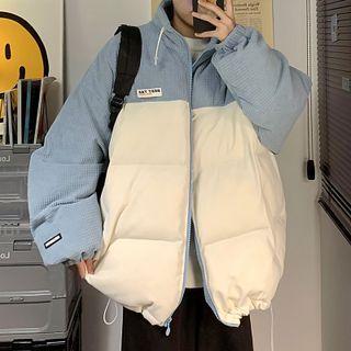 Corduroy Panel Padding Jacket
