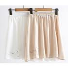Lace Panel A-line Mini Skirt