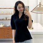Puff-sleeve Peplum Jacket