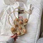 Bobble Woven Cactus Crossbody Bag Beige - One Size