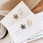 Non-matching Faux Pearl Shell Starfish Earring