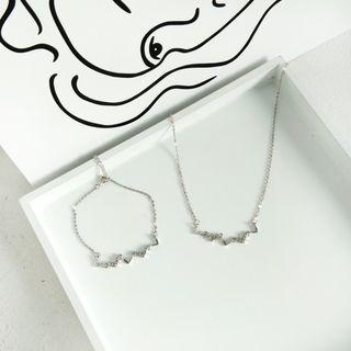 Alloy Rhinestone Star Choker