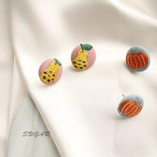 Fruit Embroidered Stud Earring