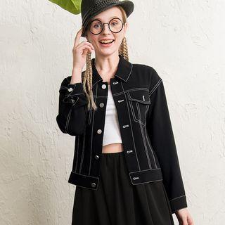 Seamed Buttoned Jacket