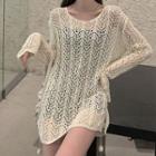 Long-sleeve Loose Knit Top As Shown In Figure - One Size