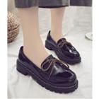 Platform Bow Accent Loafers