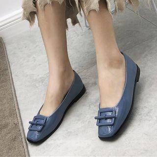 Patent Buckle Accent Flats