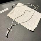 Shark Pendant Alloy Necklace Silver - One Size