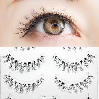 False Eyelashes - 706 Set Of 5 Pair - Black - One Size