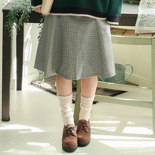 Shepard Plaid Flare Skirt