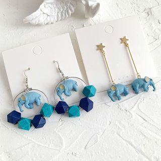 Elephant Drop Earring / Clip-on Earring