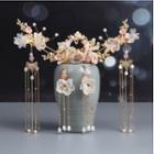 Faux Pearl Floral Wedding Hairpiece