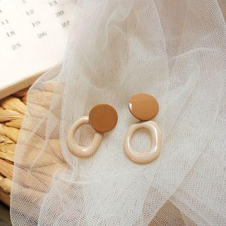 Irregular Glaze Hoop Drop Earring
