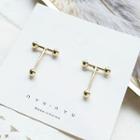 T-shape Metal Stud Earrings T-shape - One Size