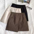 Asymmetrical High-waist A-line Skirt