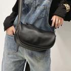 Faux Leather Barrel Bag 9063 - Black - One Size