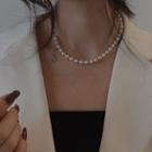 Faux Pearl Choker My31542 - White - One Size