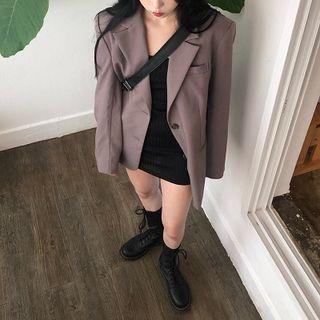 Plain Blazer / Strappy Mini Dress