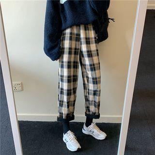 Fleece Lined Plaid Pants