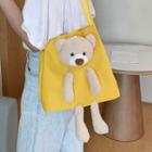 Furry Bear Shoulder Tote Bag
