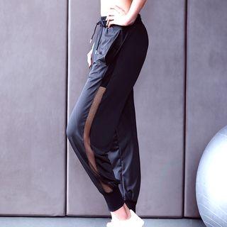 Sports Mesh Panel Jogger Pants