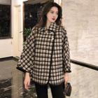 Houndstooth Buttoned Jacket Houndstooth - Black & White - One Size