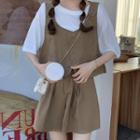 Single-breasted Loose-fit Vest / Shorts / Plain Top