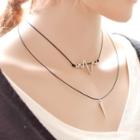 Heartbeat Layered Necklace As Shown In Figure - One Size
