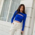 Set: Long-sleeve Cropped Top + Tube Top