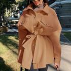 Plain Sashed Buttoned Coat