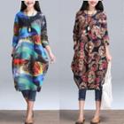 Printed 3/4 Sleeve Dress