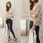 V-neck Stripe Blouse