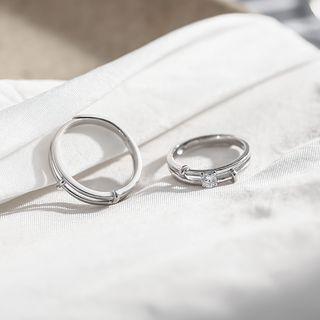 925 Sterling Silver Layer Open Ring