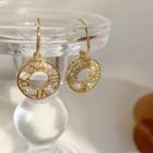 Rhinestone Compass Drop Earring 1 Pair - Gold - One Size