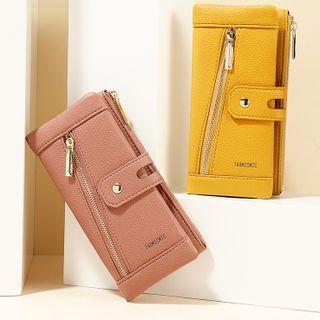 Lettering Zipped Long Wallet